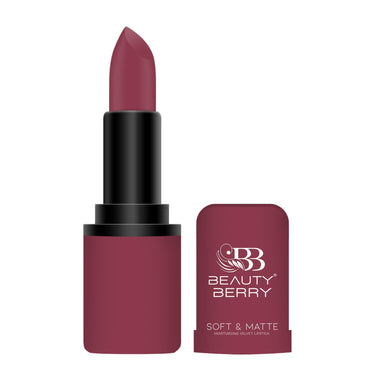 Beauty Berry Soft & Matte Moisturizing Velvet Lipstick For Women - Long-Lasting, Hydrating, High-Pigment Color. (Shade 22)